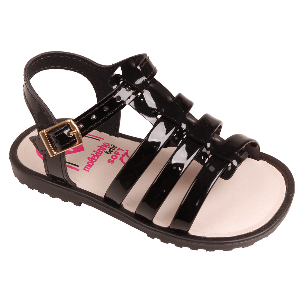 sandalia infantil feminina preta